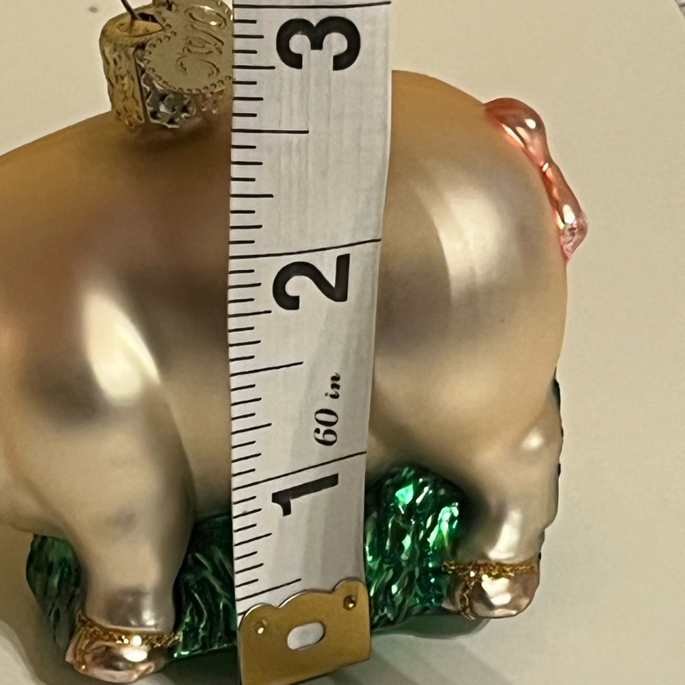 Old World Christmas Pig Ornament Blown Glass ￼￼ - Picture 11 of 13